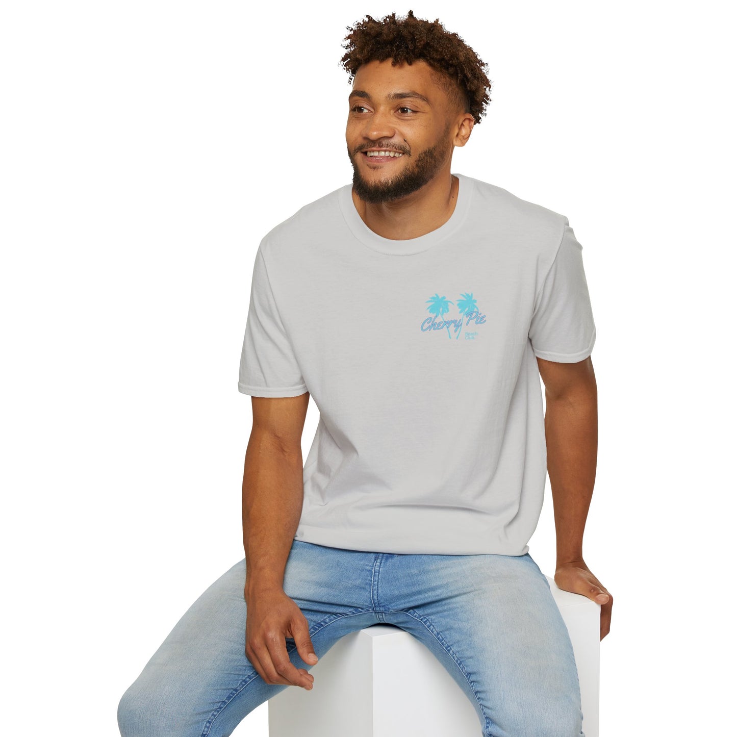 UNISEX Cherry Palms Graphic T-Shirt - Softstyle Unisex Top for Summer Vibes