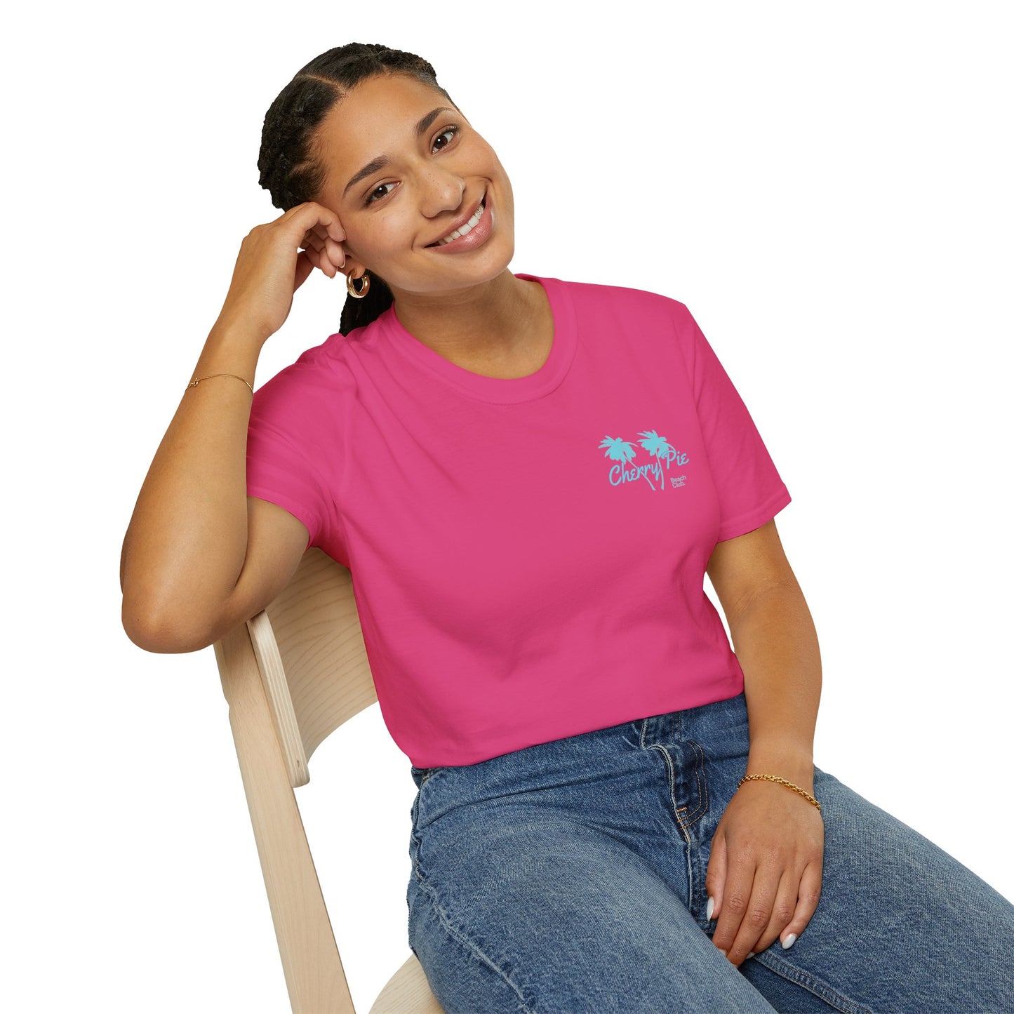 UNISEX Cherry Palms Graphic T-Shirt - Softstyle Unisex Top for Summer Vibes