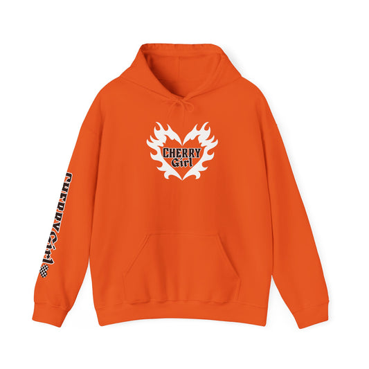 Flamin HOT Babe Trendy Unisex Hoodie with Cherry Girl Design, Fashionable Gift, Streetwear Essentials, Cozy Sweatshirt, Casual Outfit