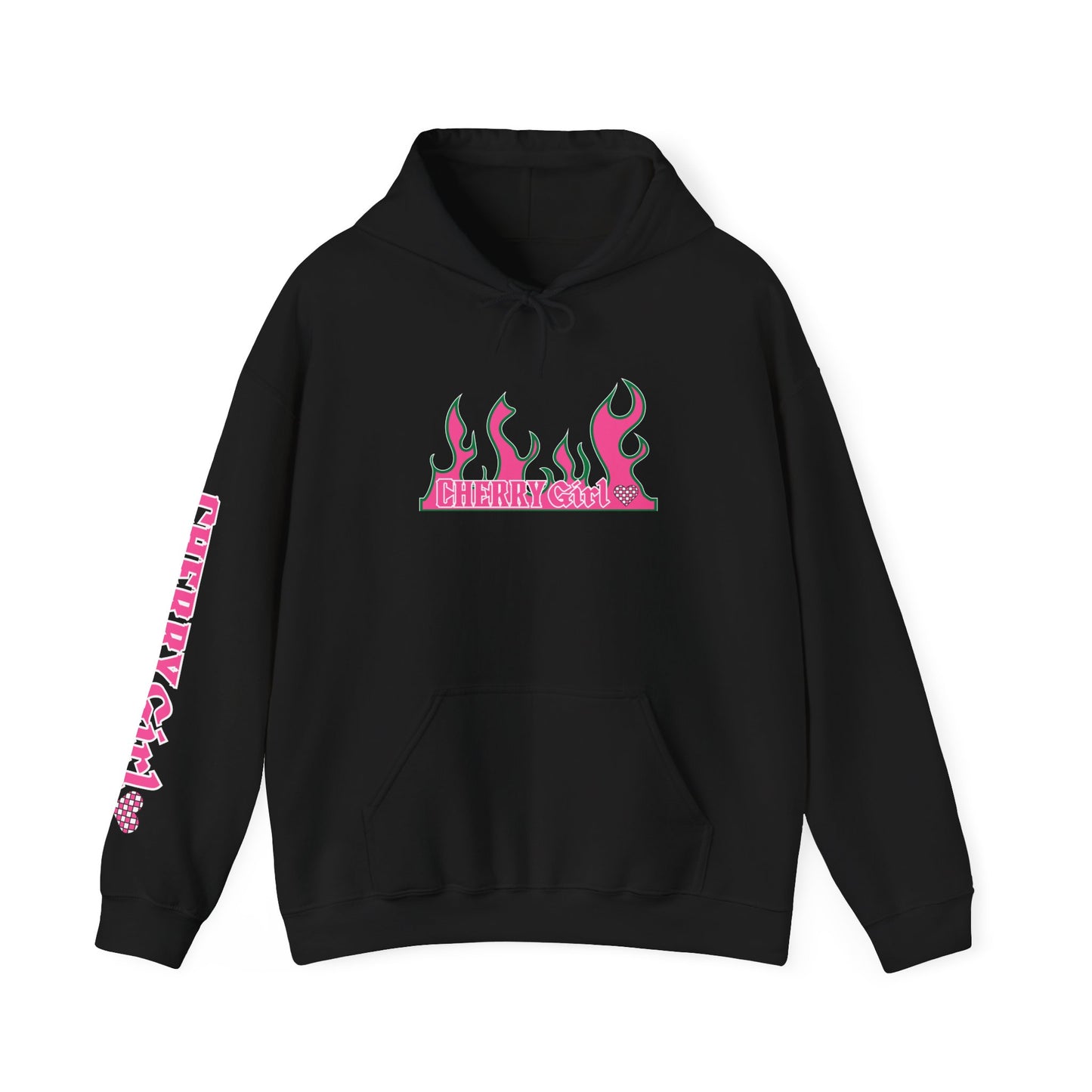 Flamin HOT cutie Design Hoodie, Edgy Streetwear Sweatshirt for Trendsetters, Gift for Her, Fall Fashion Layering, Cherry Girl Style, Street Style