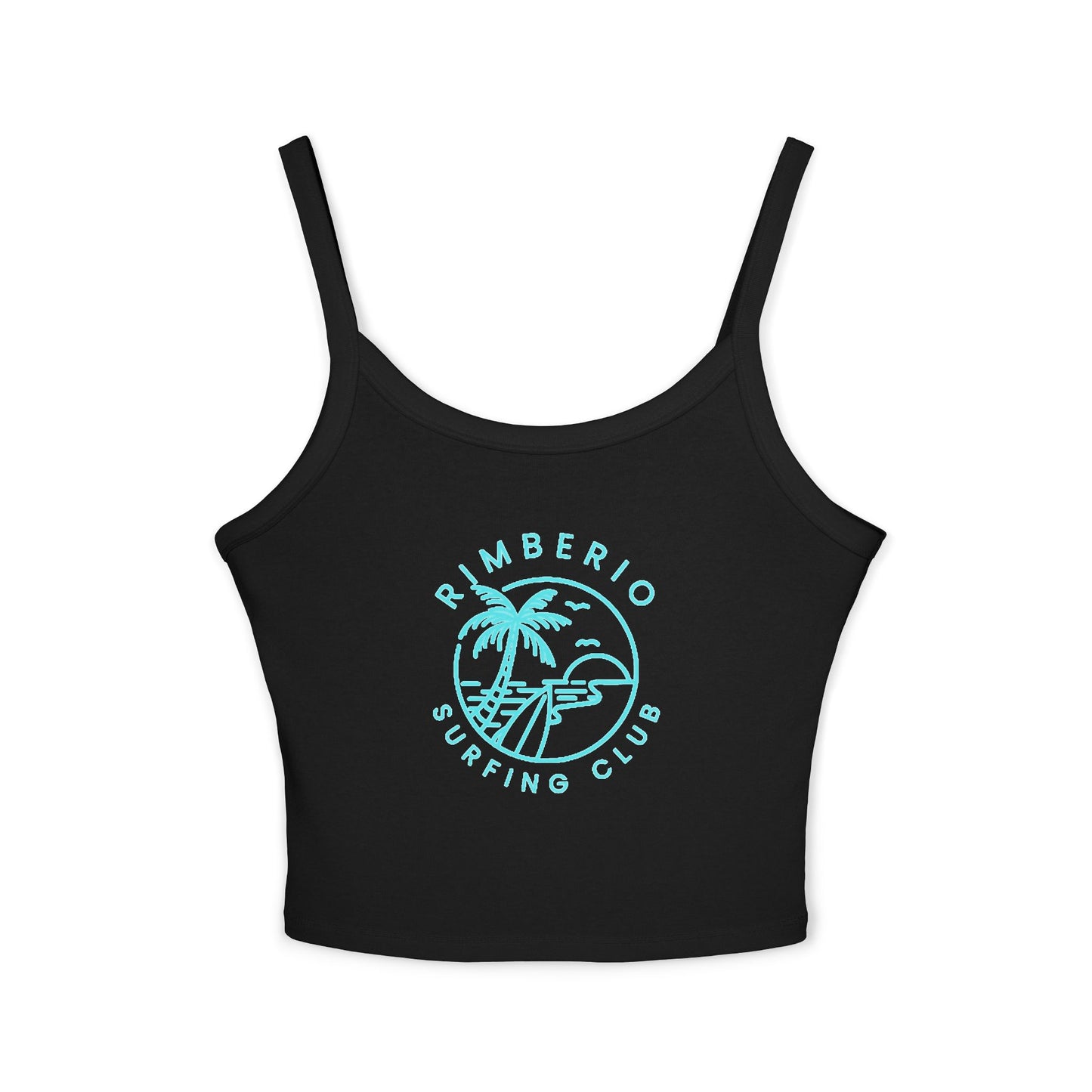 Rimbero Surfing Club Women's Spaghetti Strap Tank Top - Summer Vibes, Casual Beachwear